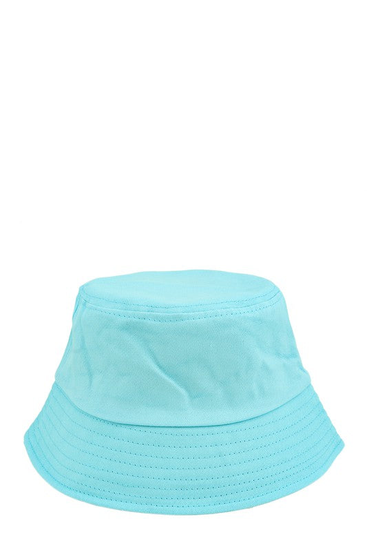 Short Brim Solid Canvas Cotton Bucket Hat