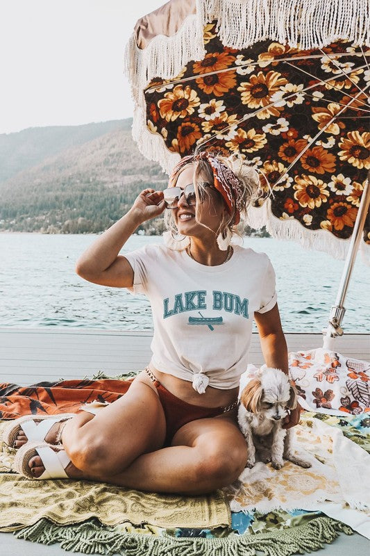 Lake Bum with Boat Graphic Tee