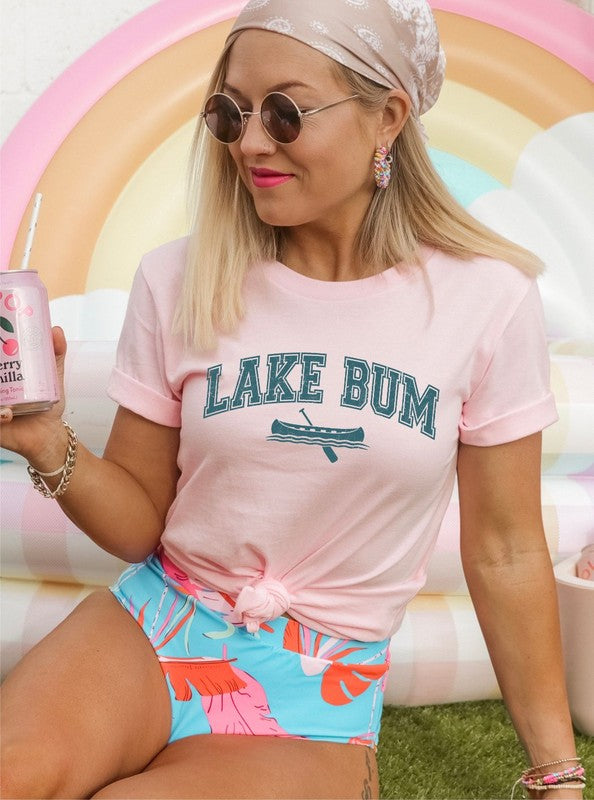 Lake Bum with Boat Graphic Tee