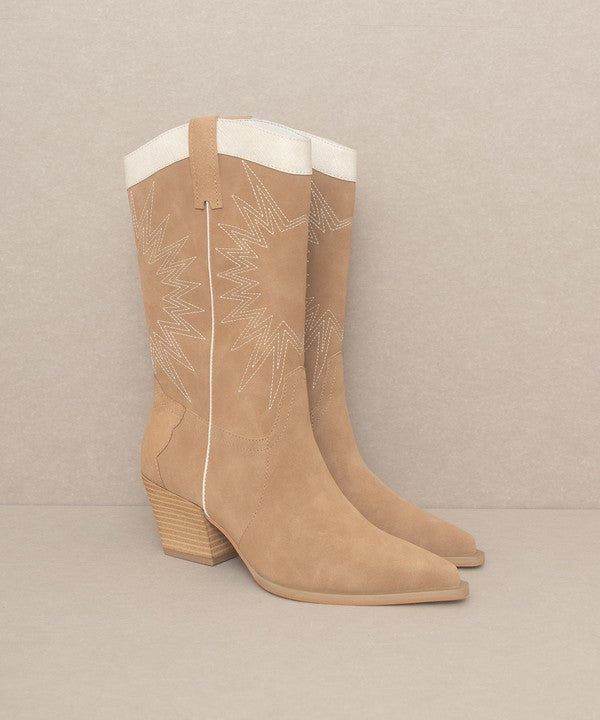 Paneled Cowboy Boots