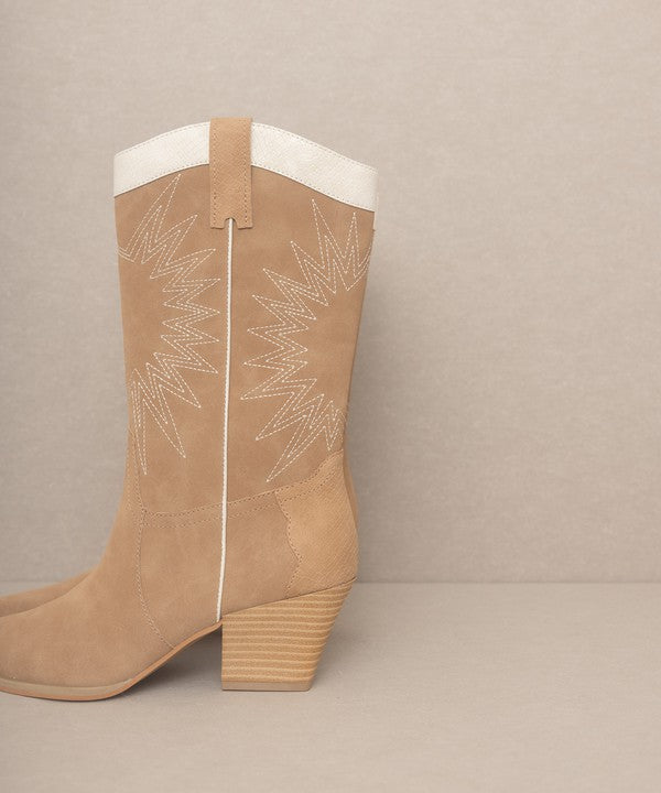 Paneled Cowboy Boots