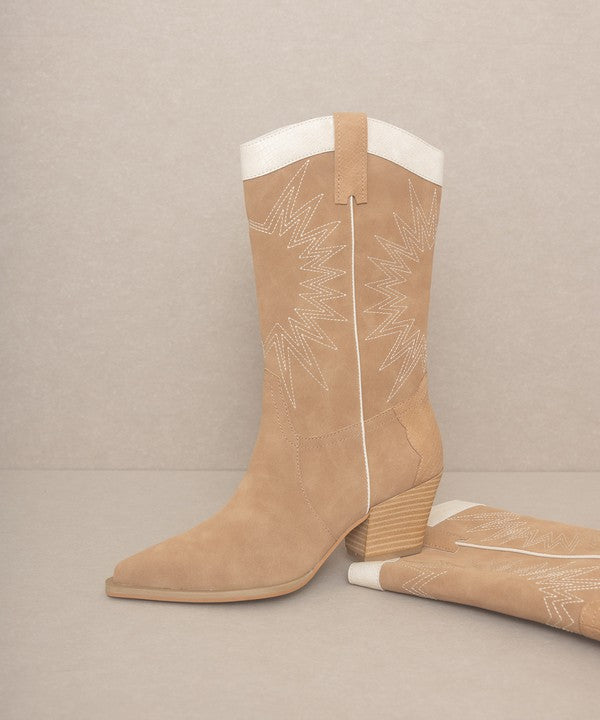 Paneled Cowboy Boots