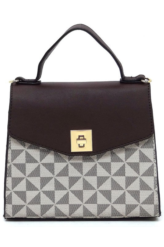 PM Monogram Twist Lock Flap Satchel