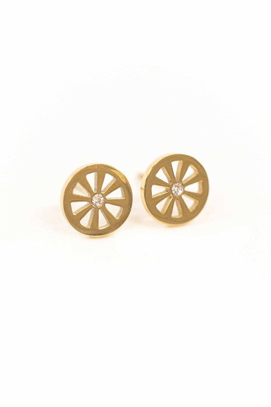 Pinwheel Stud Earrings