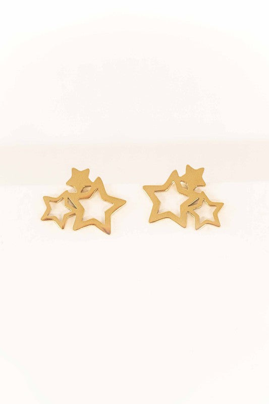 Cluster of Stars Stud Earrings