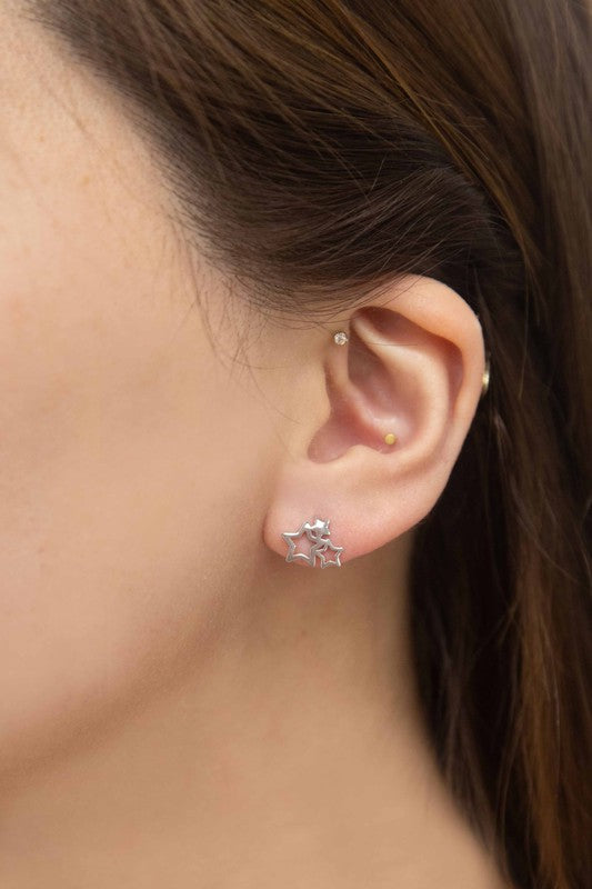 Cluster of Stars Stud Earrings