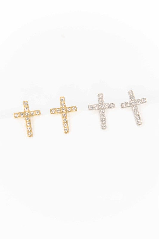 Cross Stud Earrings