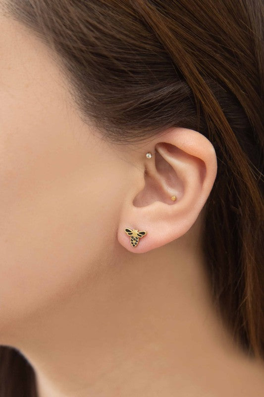 Buzzing Bee Stud Earrings