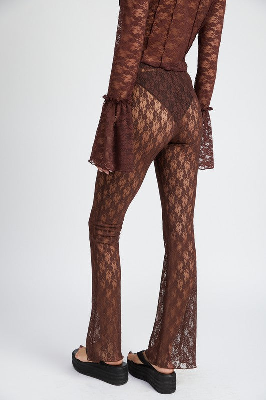 LACE FLARED PANTS