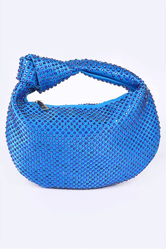 Tonal Studded Knotted Soft Clutch