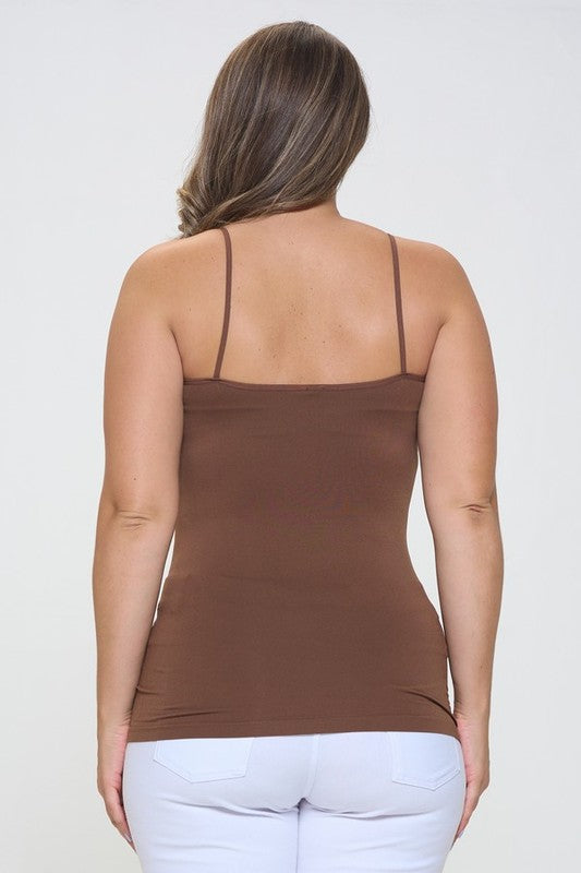 Seamless Long Spaghetti Strap Long Camisole Top