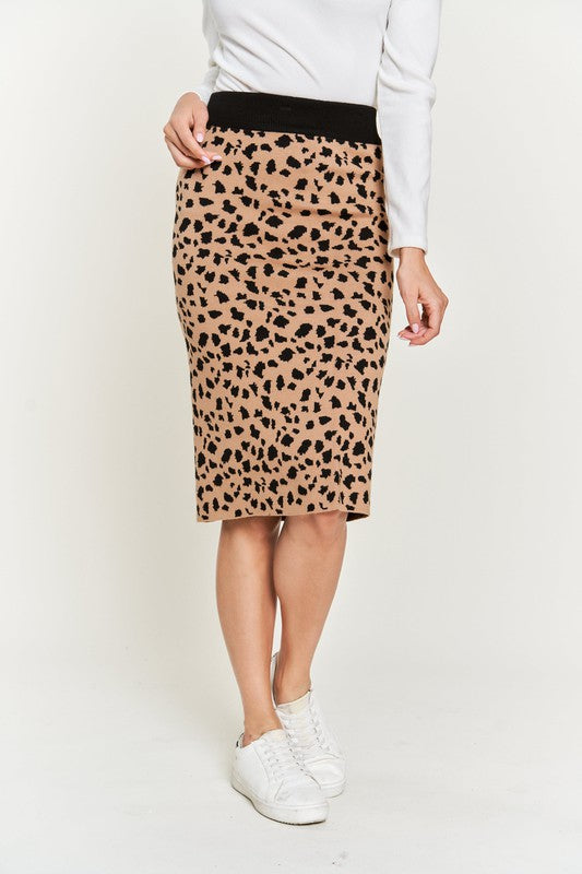 ANIMAL PRINT SWEATER SKIRTS