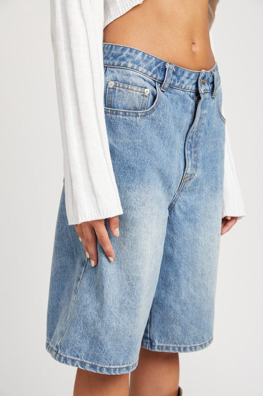 DENIM BERMUDA SHORTS