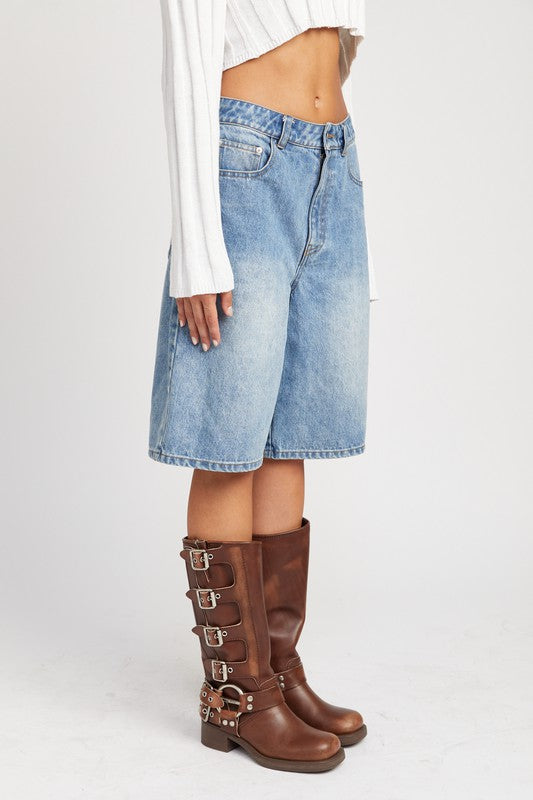 DENIM BERMUDA SHORTS