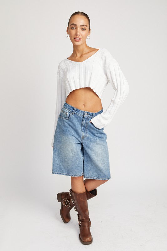 DENIM BERMUDA SHORTS