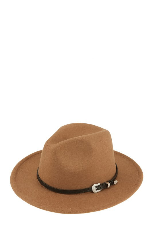 Basic Buckle Fedora Hat