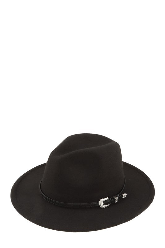 Basic Buckle Fedora Hat