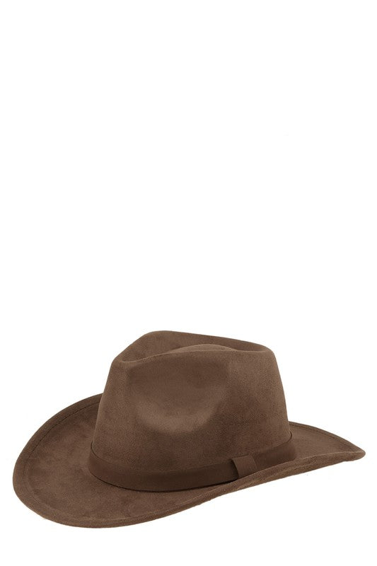 Fedora Faux Suede Cowboy Hat