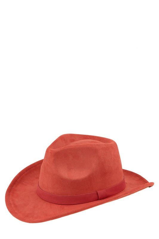 Fedora Faux Suede Cowboy Hat