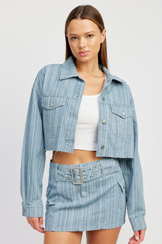 CROPPED DENIM JACKET