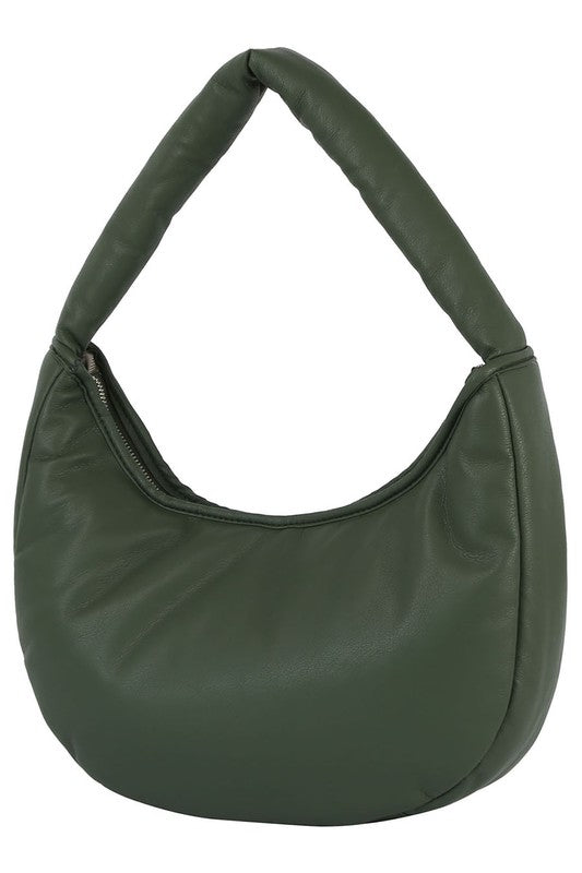 ecostitch Puffy Woven Hobo Shoulder Bag