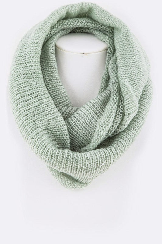 Loose Knit Infinity Winter Scarf