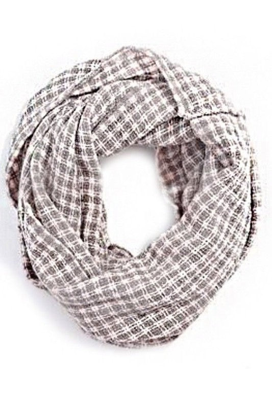 Cotton Blend Loose Knit Infinity Winter Scarf