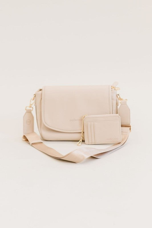 SIGNATURE CROSSBODY SHOULDER BAG WITH CARD WALLET