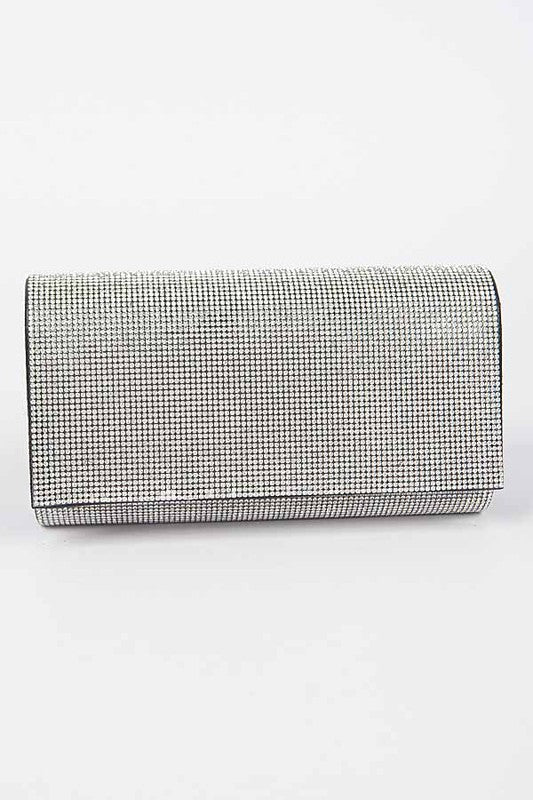 Rhinestone Metallic Evening Clutch Bag