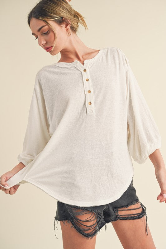 Nore 3/4 Henley Top