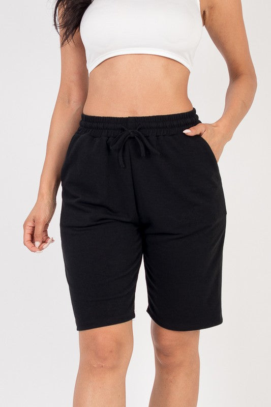 French Terry Bermuda Elastic waistband Shorts