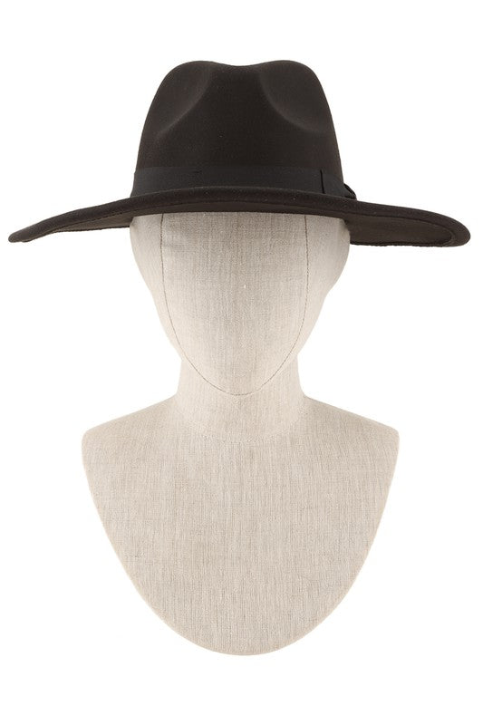 Felt Ribbon Basic Fedora Hat