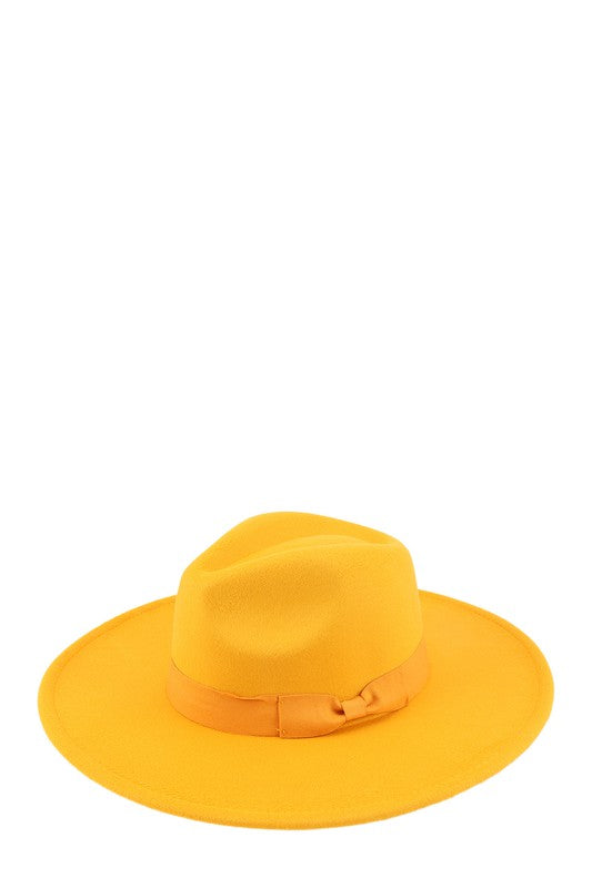 Felt Ribbon Basic Fedora Hat