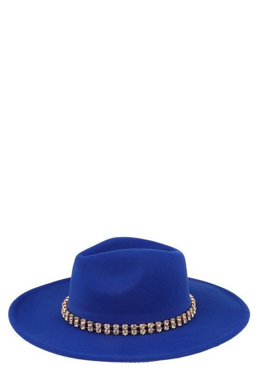 Rhinestone Accent Fedora Hat