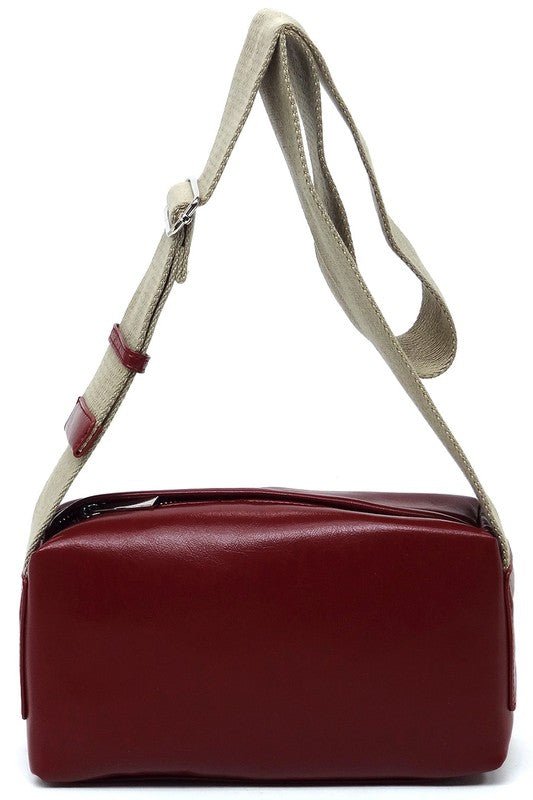 Wide Guitar Strap Boxy Crossbody Bag