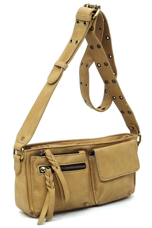 Fashion Buckle Strap Crossbody Bag