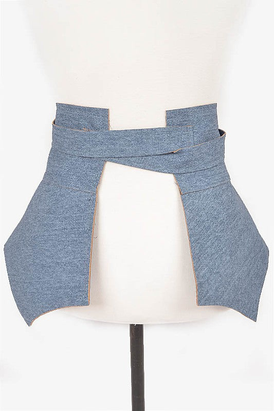 Denim Skirt Wrap Around Tie Belt