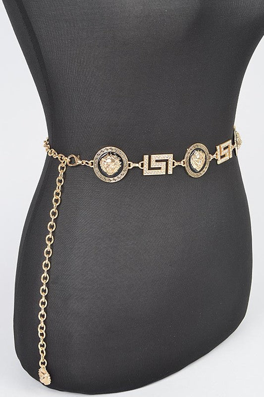 Lion Emblem Iconic Chain Belt