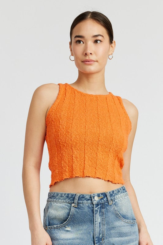 RIB CROPPED TANK TOP