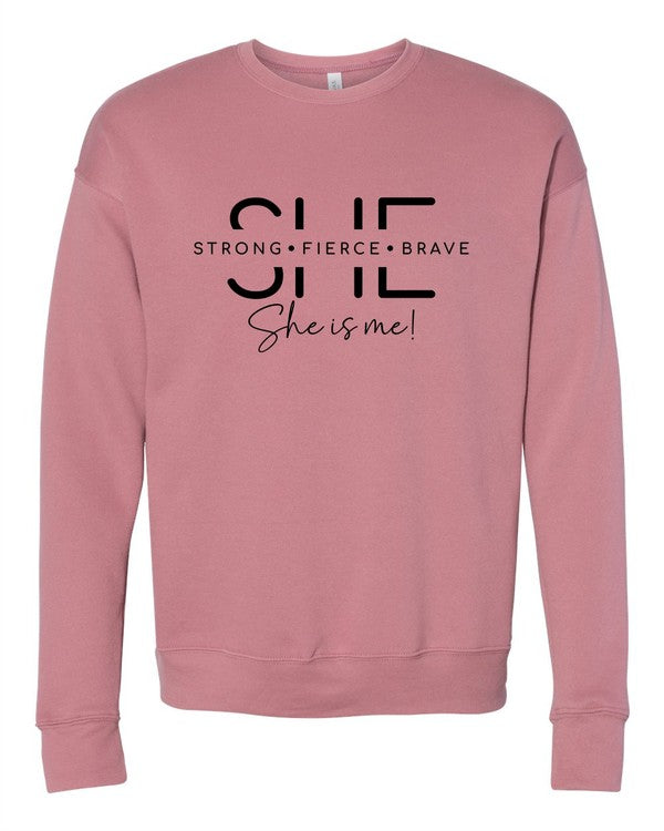 She Is Strong. She is me Bella Premium Sweatshirt