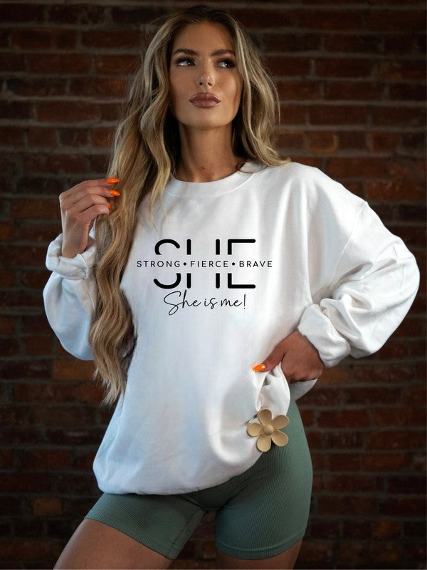 She Is Strong. She is me Bella Premium Sweatshirt