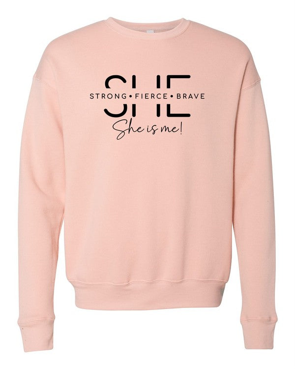 She Is Strong. She is me Bella Premium Sweatshirt