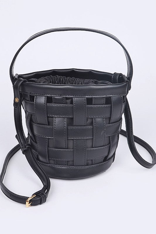 2 In 1 Open Weaved Bucket Swing Bag