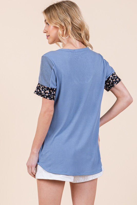 Tie Front Short Sleeve Top