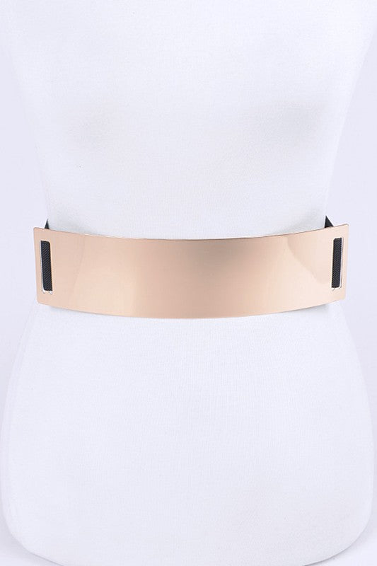 Metal Plaque Iconic Elastic Belt