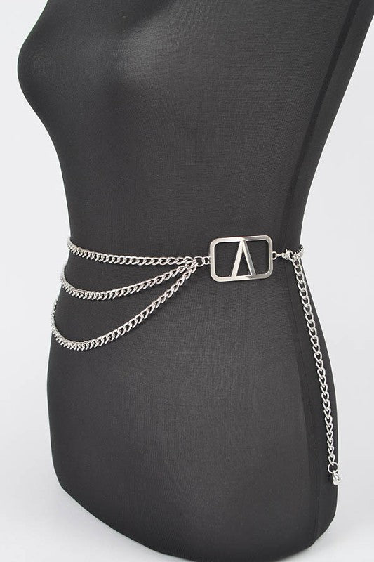 Iconic Logo Layered Chain Belt