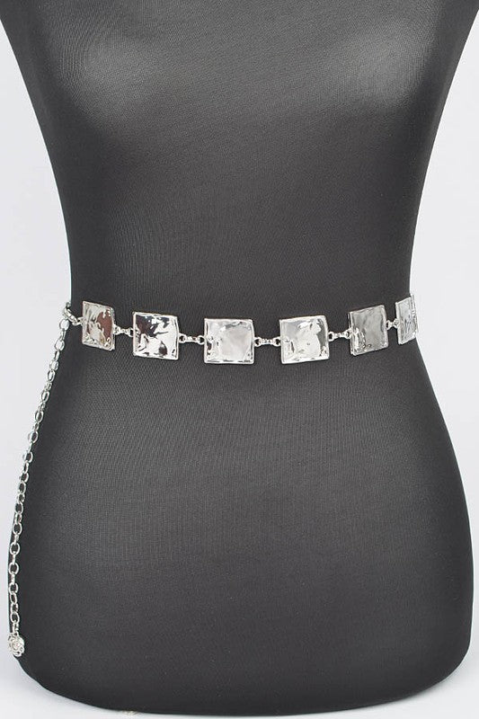 Plus Size Square Plate Iconic Chain Belt