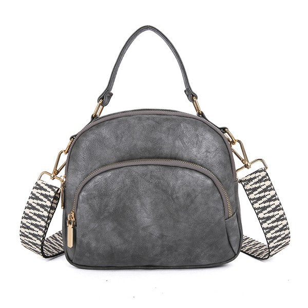 Navi Vegan Leather Trendy Strap Crossbody Bag