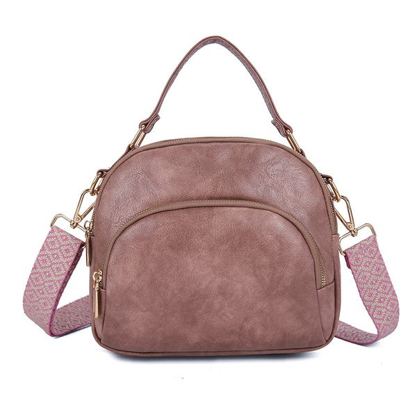 Navi Vegan Leather Trendy Strap Crossbody Bag