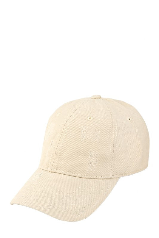 Distressed Washed Baseball Cap